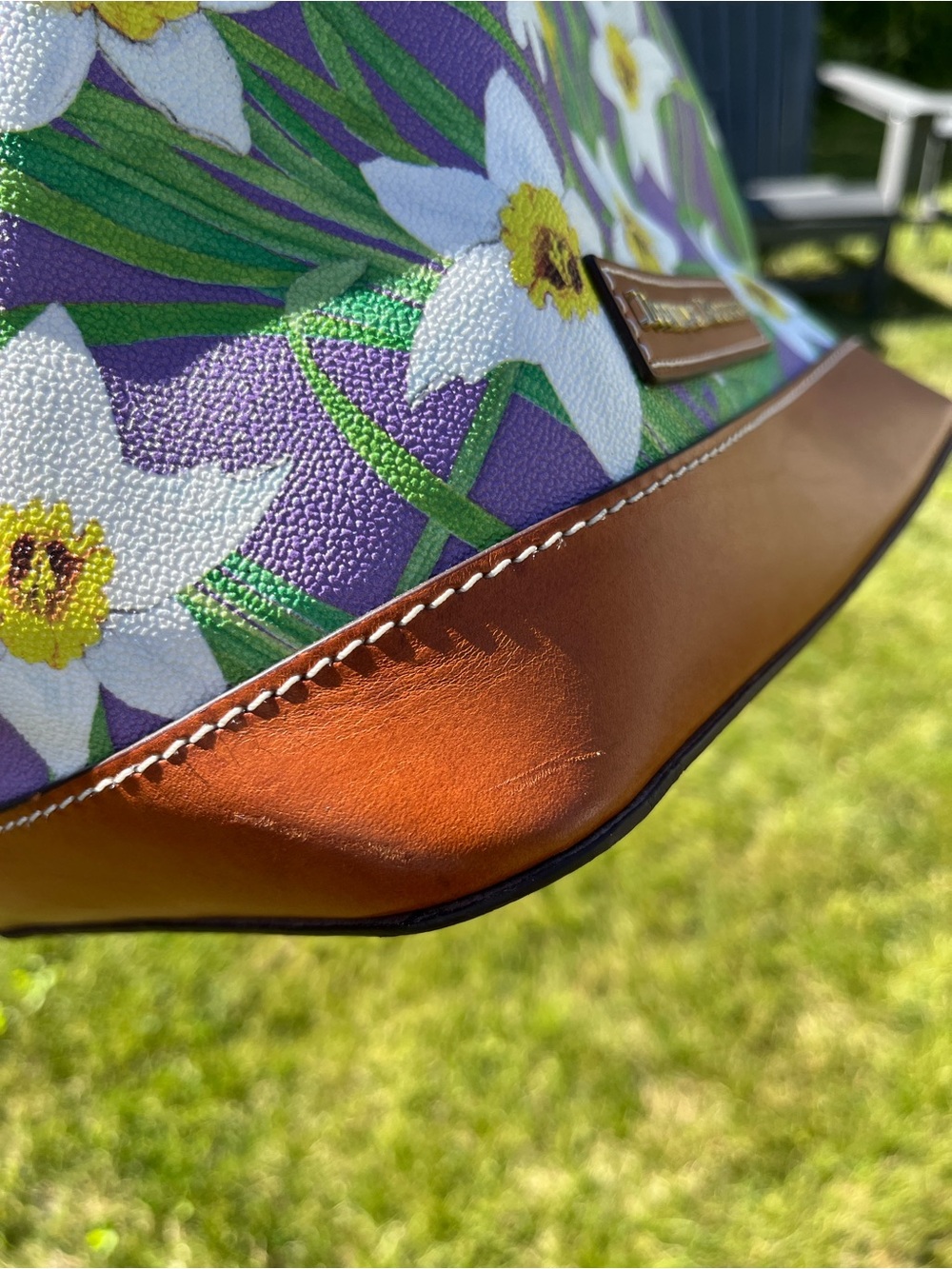 Dooney & Bourke Purple Daffodil Drawstring Bucket Bag - Picture 15 of 15